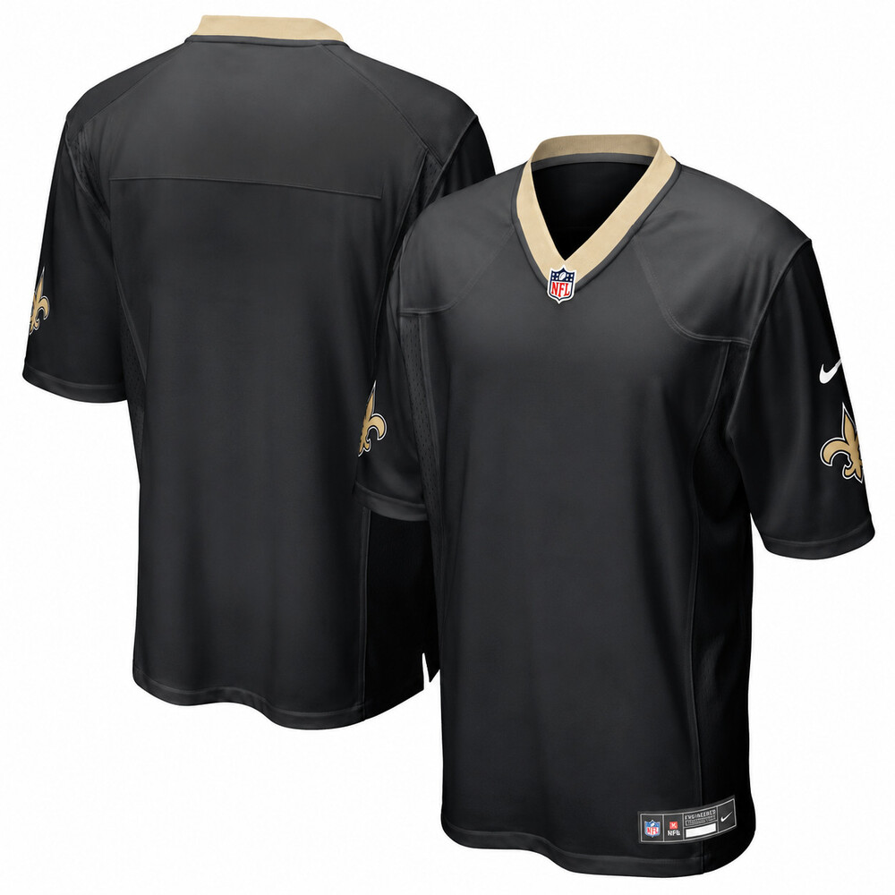 New Orleans Saints Nike Customizable Game Jersey – Black
